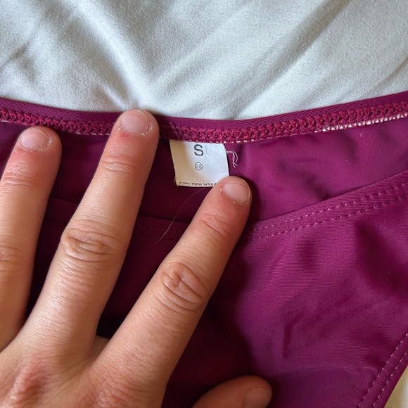 Wine red burgundy two piece bikini bathing suit - Picture 5 of 7